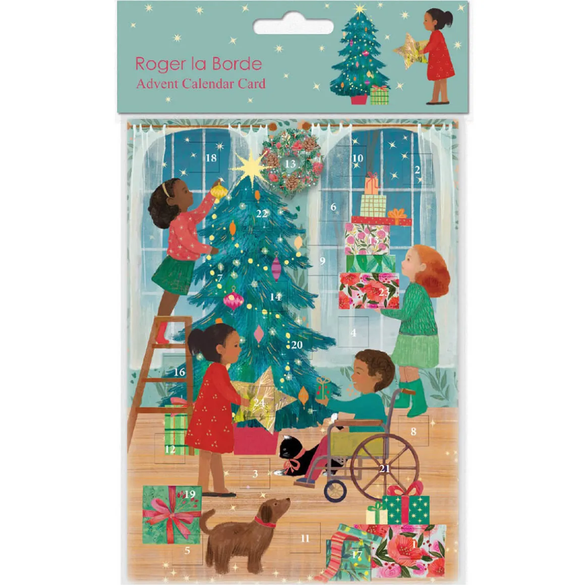 A Christmas Party Advent Calendar Greetings Card By Roger La Borde