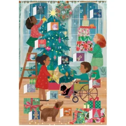 A Christmas Party Advent Calendar Greetings Card By Roger La Borde