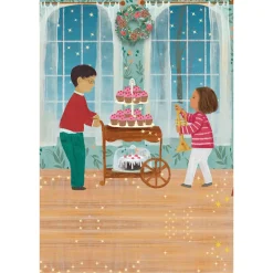 A Christmas Party Advent Calendar Greetings Card By Roger La Borde