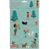 A Christmas Party Sticker Labels Sheet by Roger La Borde