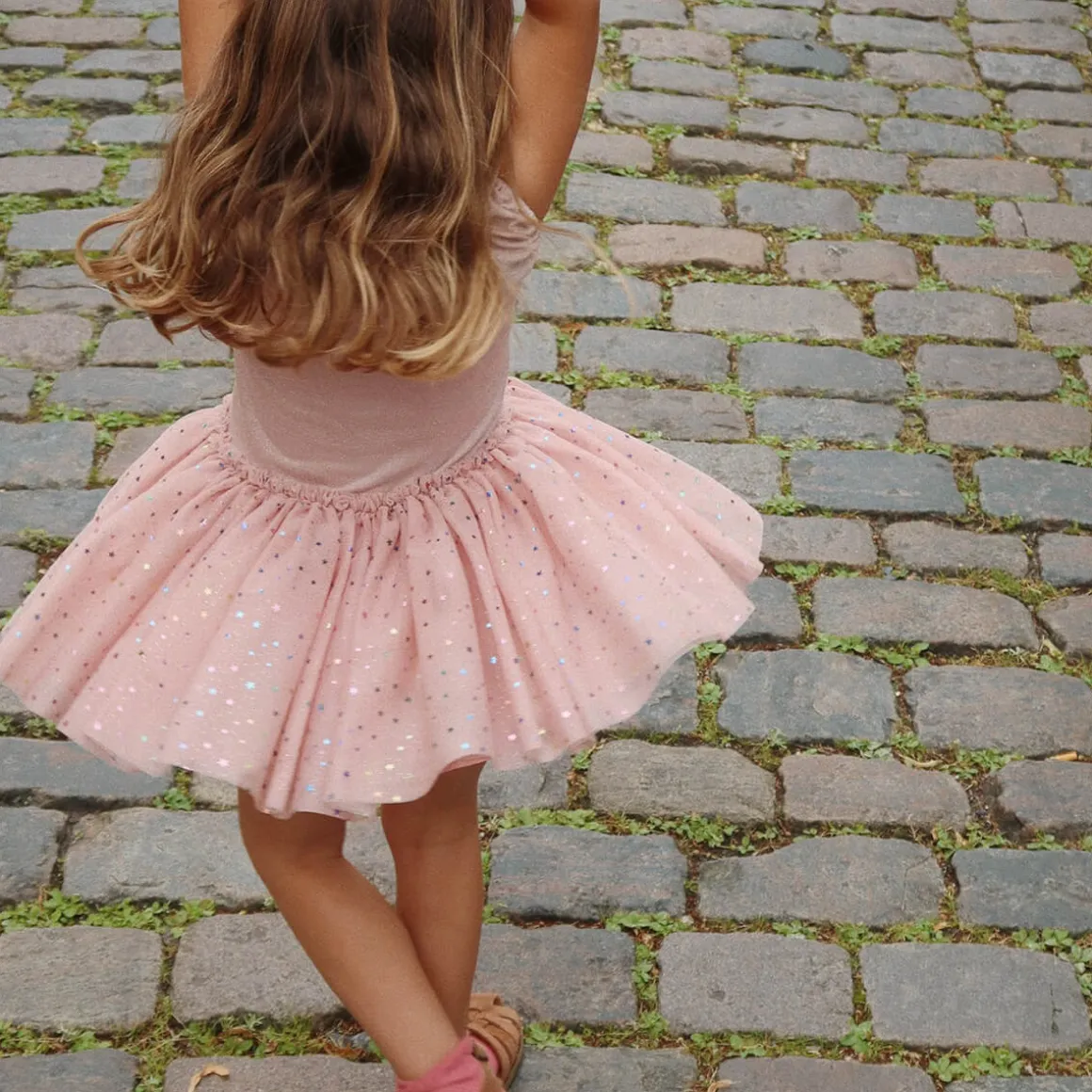 Ada Fairy Ballerina Dress in Fairy Etoile Holographic Pink by Konges Slojd