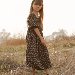 Adelaide Dress in Dark Floral by Rylee & Cru