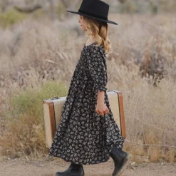 Adelaide Dress in Dark Floral by Rylee & Cru