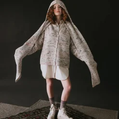Adult Bwelog Hooded Scarf in Jewel Speckle by Mabli