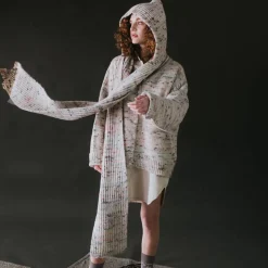 Adult Bwelog Hooded Scarf in Jewel Speckle by Mabli