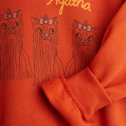 Agatha Dog Sweatshirt in Red by Mini Rodini