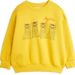 Agatha Dog Sweatshirt in Yellow by Mini Rodini