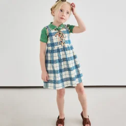 Agatha Dress in Prussian Blue Piazza by Misha & Puff
