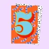 Age 5 Birthday Snakes Greetings Card by Eleanor Bowmer