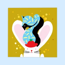 Age 7 Birthday Square Greetings Card by Eleanor Bowmer