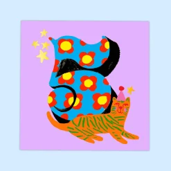 Age 5 Birthday Square Greetings Card by Eleanor Bowmer