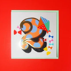 Age 2 Birthday Square Greetings Card by Eleanor Bowmer