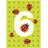 Age 6 Ladybirds Greetings Card by Dicky Bird