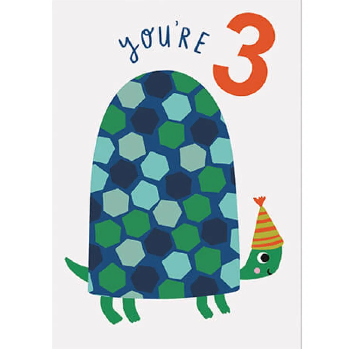 Age 3 Turtle Greetings Card by Mifkins