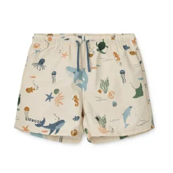 Aiden Printed Board Shorts in Sea Creature / Sandy by Liewood