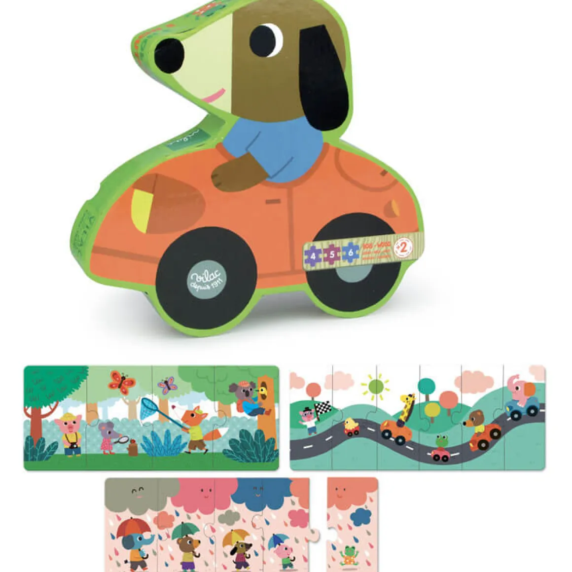 Alberto Le Chien Wooden Jigsaw Puzzle Set by Vilac