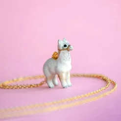 Alpaca Ceramic Pendant by Camp Hollow