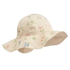 Amelia Reversible Sun Hat in Flora Sandy / Sandy by Liewood
