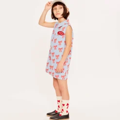 Amore Denim Dress in Setting Sun Bows by Wynken