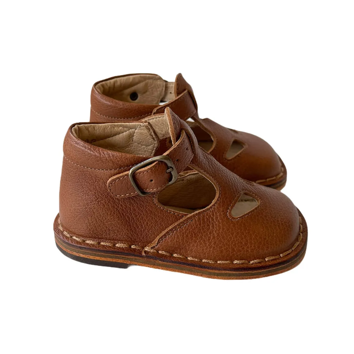 Andrea Cut Out Sandals in Kava Brown by PèPè