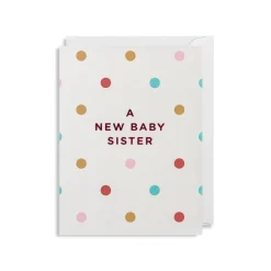 A New Baby Sister Mini Greetings Card by Cherished for Lagom Design