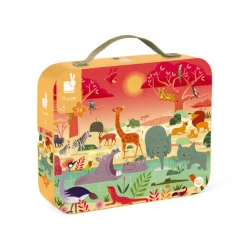 Animal Reserve 54 Piece Jigsaw Puzzle In Carry Case by Janod