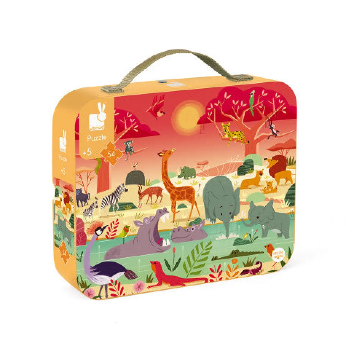 Animal Reserve 54 Piece Jigsaw Puzzle In Carry Case by Janod