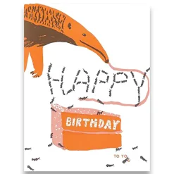 Anteater Birthday Greetings Card by Egg Press for 1973