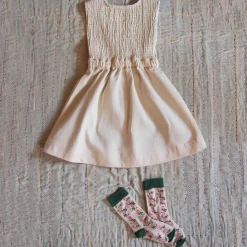 Apron Dress in Ivory Denim by Bonjour