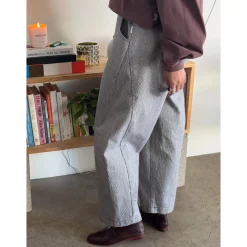 Arc Pants in Navy Stripe by Le Bon Shoppe