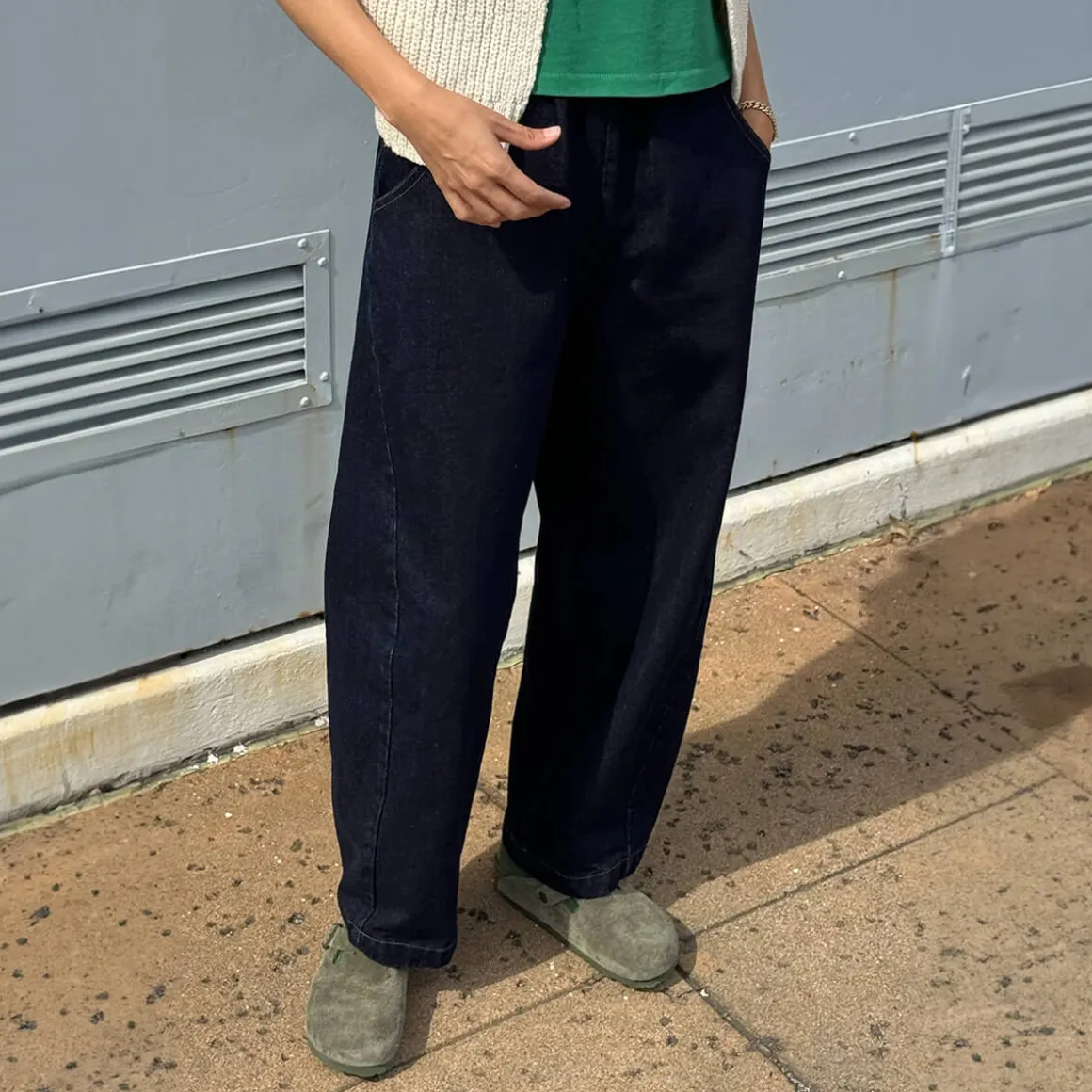 Arc Pants in Raw Denim by Le Bon Shoppe