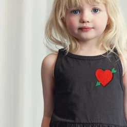 Arrowed Heart Embroidered Tank Dress by Mini Rodini