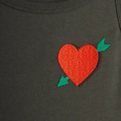 Arrowed Heart Embroidered Tank Dress by Mini Rodini