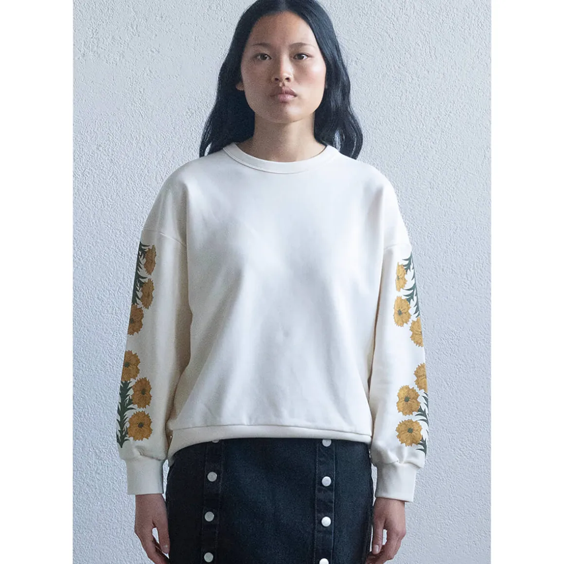 Aster Sweatshirt in Light Cream by The Tiny Big Sister
