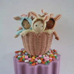 Babbit Bunny Dinky Dinkum Fluffle Family Doll in Buttercream by Olli Ella