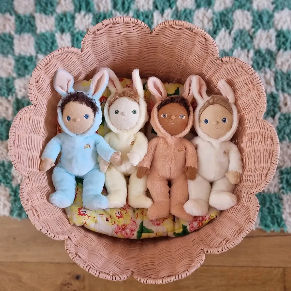 Babbit Bunny Dinky Dinkum Fluffle Family Doll in Buttercream by Olli Ella