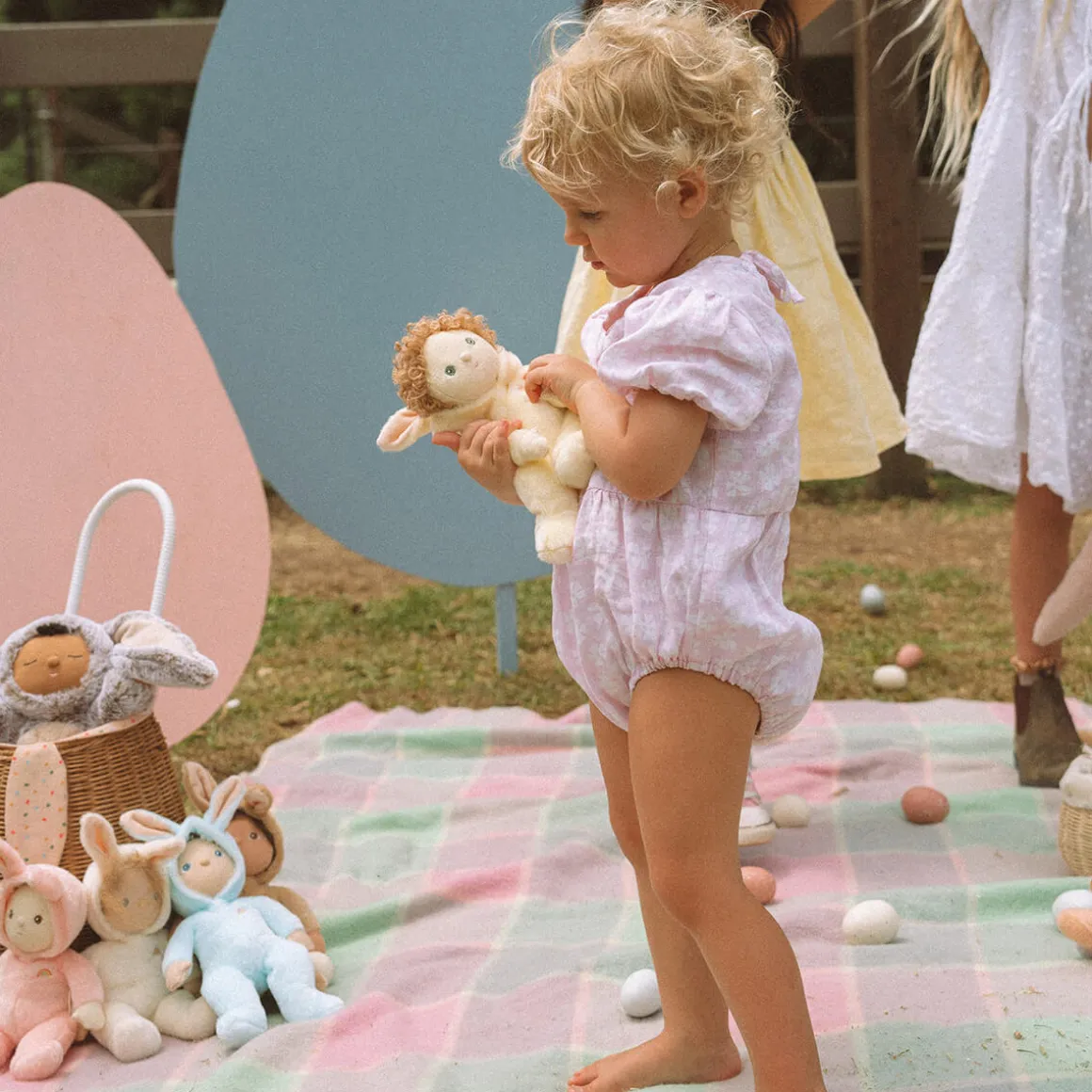 Babbit Bunny Dinky Dinkum Fluffle Family Doll in Buttercream by Olli Ella