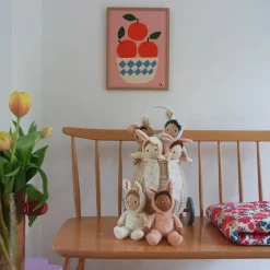 Babs Bunny Dinky Dinkum Fluffle Family Doll in Apricot by Olli Ella