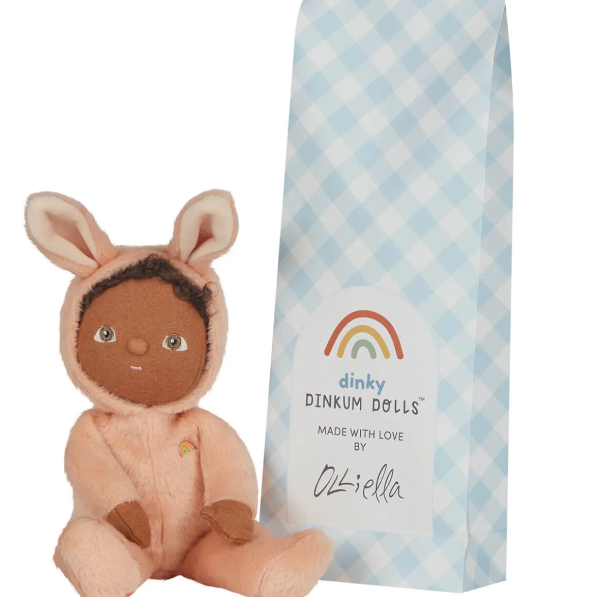 Babs Bunny Dinky Dinkum Fluffle Family Doll in Apricot by Olli Ella
