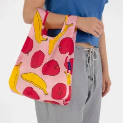 Baby Bag in Light Pink Apples & Bananas by Baggu