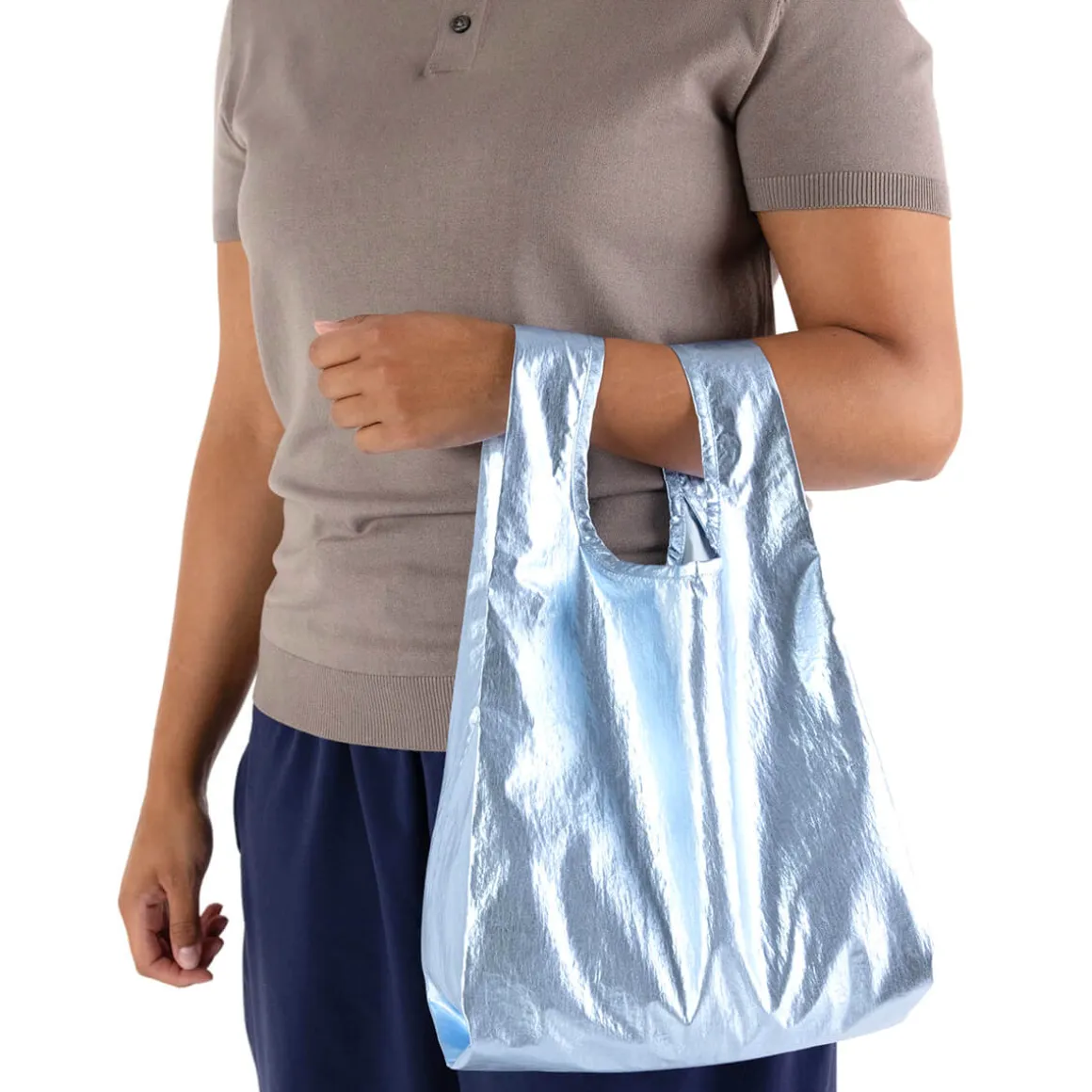 Baby Bag in Metallic Light Blue by Baggu
