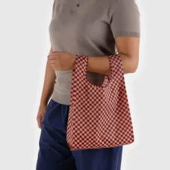 Baby Bag in Pink Brown Check by Baggu