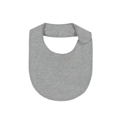 Baby Bib in Grey Melange by Gray Label