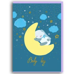Baby Boy Greetings Card by Forever Funny