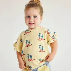 Baby Dancing Giants All Over Ruffle T-shirt by Bobo Choses - Last One In Stock - 3 Months