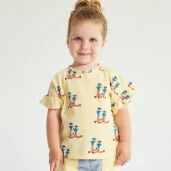 Baby Dancing Giants All Over Ruffle T-shirt by Bobo Choses - Last One In Stock - 3 Months