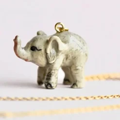 Baby Elephant Ceramic Pendant by Camp Hollow