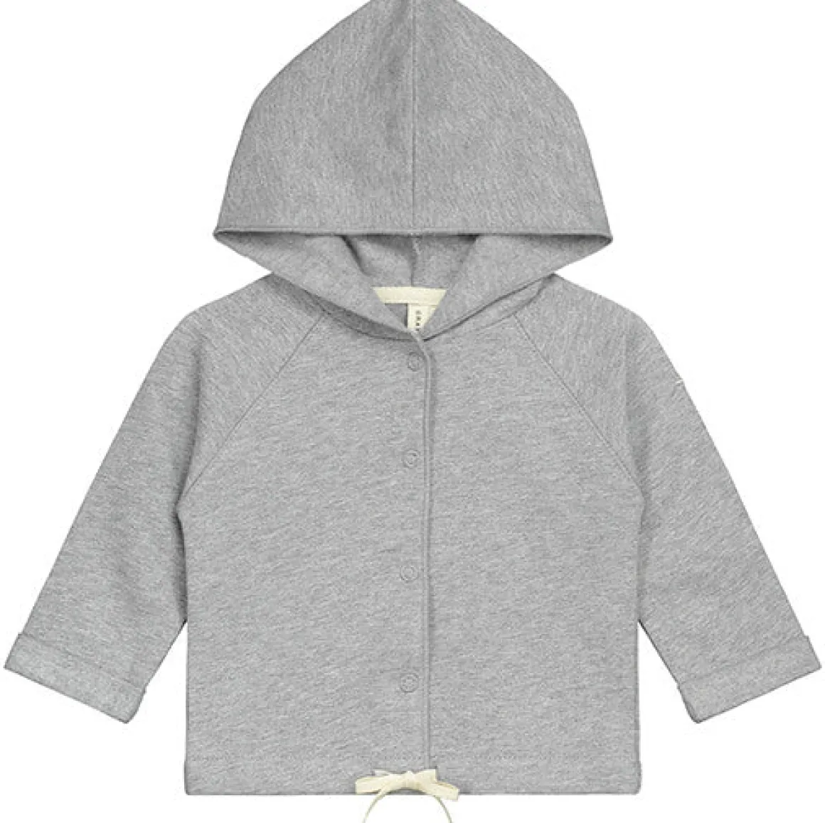 Baby Hooded Cardigan in Grey Melange by Gray Label - Last Ones In Stock - 0-6 Months