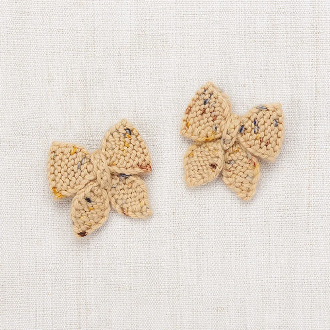 Baby Puff Bow Set in Camel Confetti by Misha & Puff