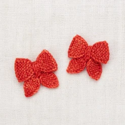 Baby Puff Bow Set in Red Flame by Misha & Puff